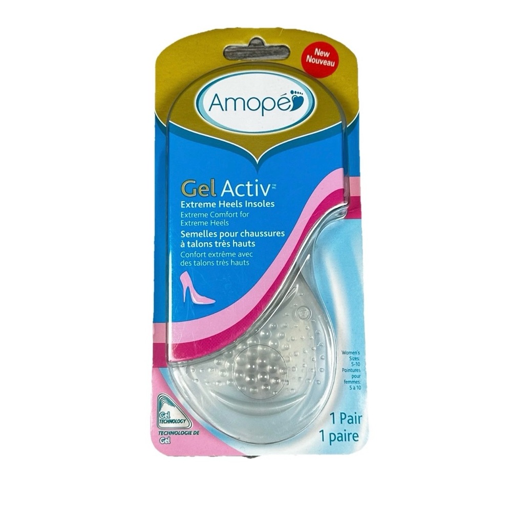 Amope GelActiv Women’s High Heels Insoles 1 Pair Extreme Performance Size 5-10